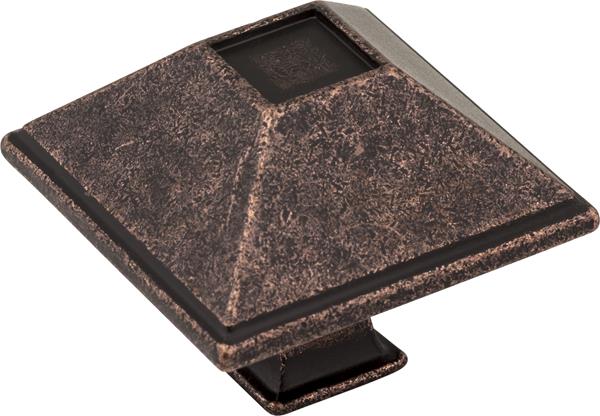 Jeffrey Alexander - 1-1/2 Inch Overall Length Square Tahoe Cabinet Knob