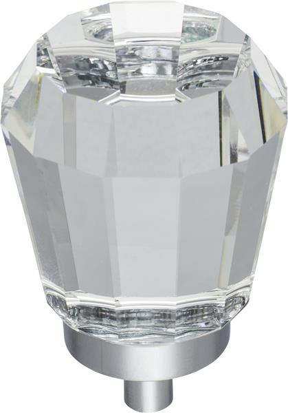 Jeffrey Alexander - 1-1/4 Inch Overall Length Faceted Glass Harlow Cabinet Knob