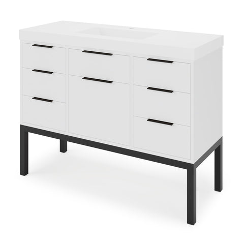 Jeffrey Alexander - Gardner 48 Inch W  Single Basin Bathroom Vanity Set