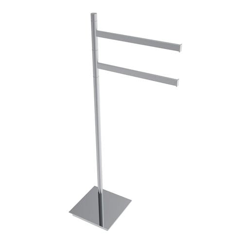 Ico - Square Freestanding Swivelling Double Towel Bar