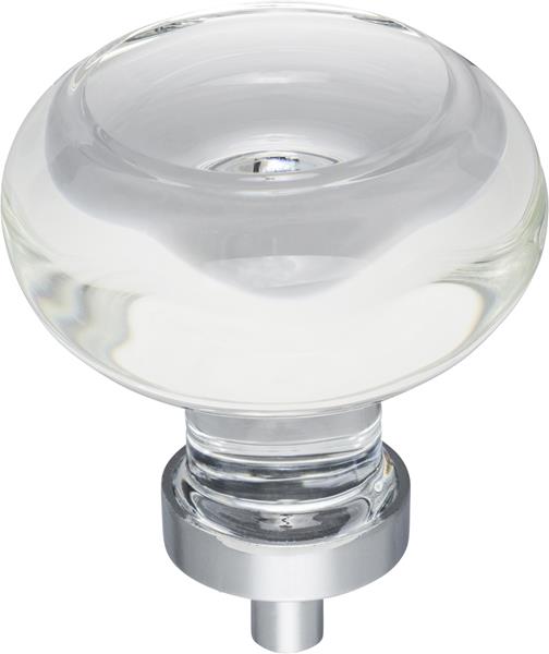 Jeffrey Alexander - 1-3/4 Inch Diameter Button Glass Harlow Cabinet Knob