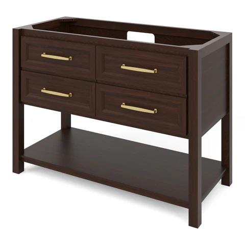 Jeffrey Alexander - 48 Inch Kipling Single Sink Free Standing Vanity Cabinet - Less Vanity Top
