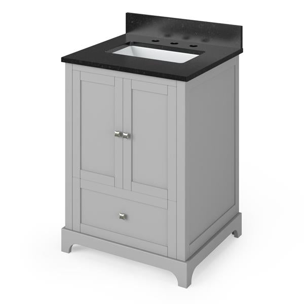 Jeffrey Alexander - 24 Inch Addington Vanity with Vanity Top and undermount rectangle bowl