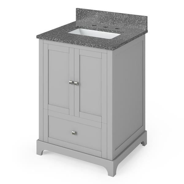 Jeffrey Alexander - 24 Inch Addington Vanity with Vanity Top and undermount rectangle bowl