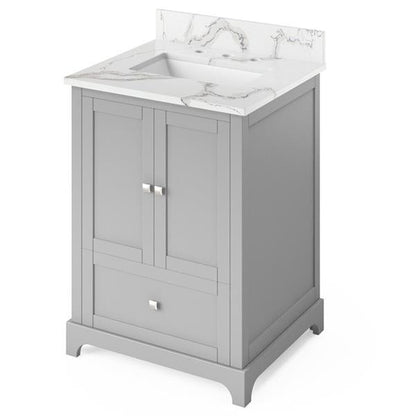 Jeffrey Alexander - 24 Inch Addington Vanity with Vanity Top and undermount rectangle bowl
