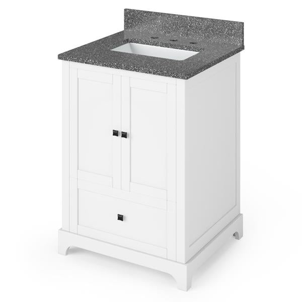 Jeffrey Alexander - 24 Inch Addington Vanity with Vanity Top and undermount rectangle bowl