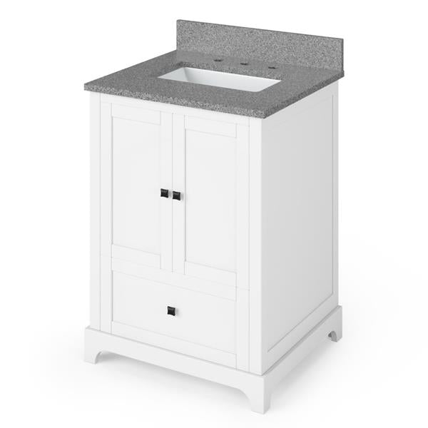 Jeffrey Alexander - 24 Inch Addington Vanity with Vanity Top and undermount rectangle bowl