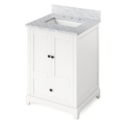 Jeffrey Alexander - 24 Inch Addington Vanity with Vanity Top and undermount rectangle bowl