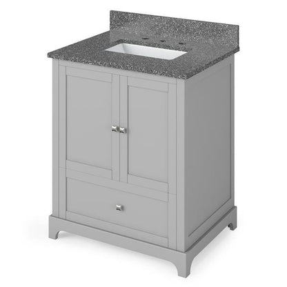 Jeffrey Alexander - 30 Inch Addington Vanity with Vanity Top and undermount rectangle bowl