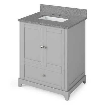 Jeffrey Alexander - 30 Inch Addington Vanity with Vanity Top and undermount rectangle bowl