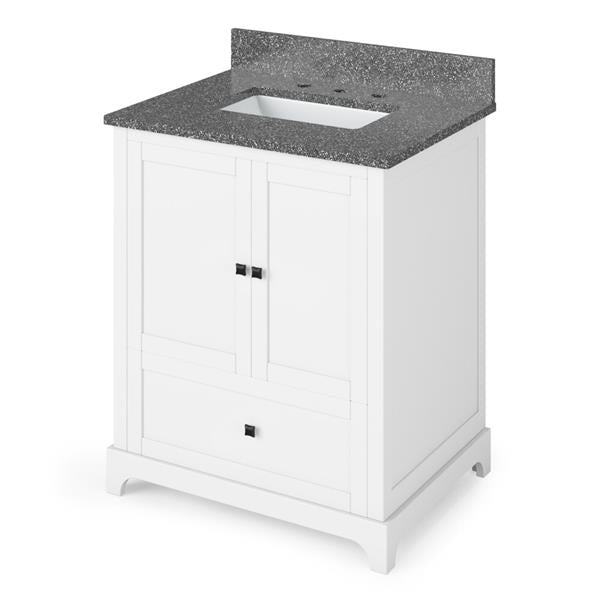 Jeffrey Alexander - 30 Inch Addington Vanity with Vanity Top and undermount rectangle bowl