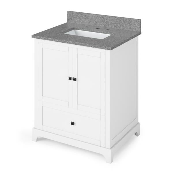 Jeffrey Alexander - 30 Inch Addington Vanity with Vanity Top and undermount rectangle bowl