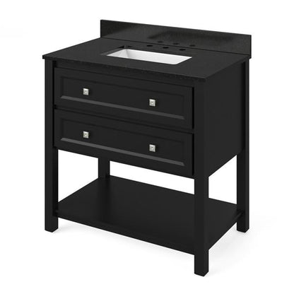 Jeffrey Alexander - 36 Inch Adler Vanity with Vanity Top and undermount rectangle bowl