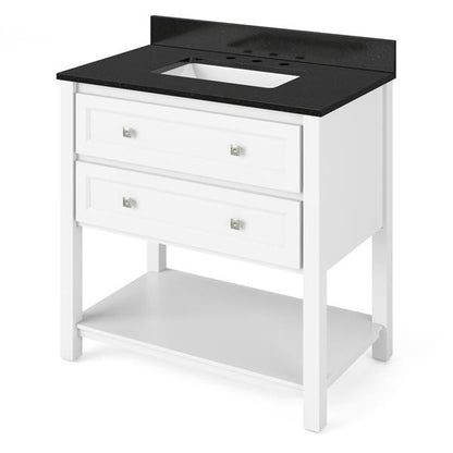 Jeffrey Alexander - 36 Inch Adler Vanity with Vanity Top and undermount rectangle bowl