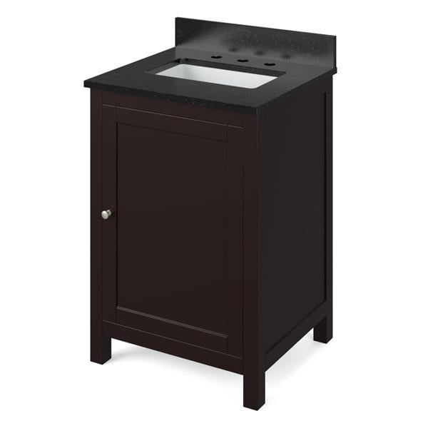 Jeffrey Alexander - 24 Inch Astoria Vanity with Vanity Top and undermount rectangle bowl