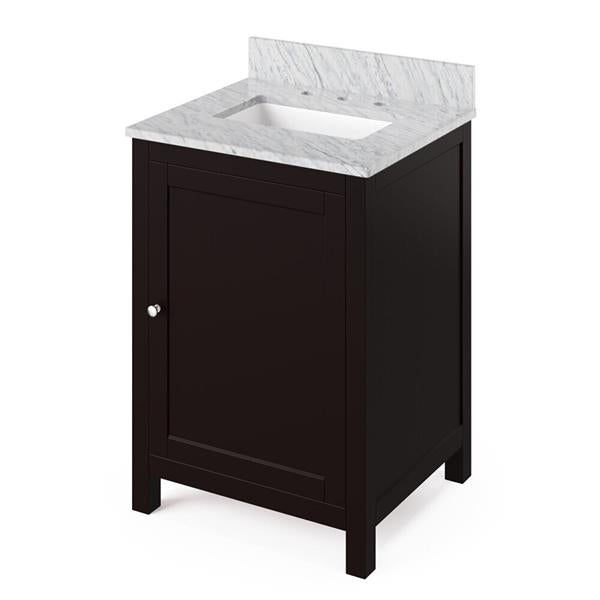 Jeffrey Alexander - 24 Inch Astoria Vanity with Vanity Top and undermount rectangle bowl