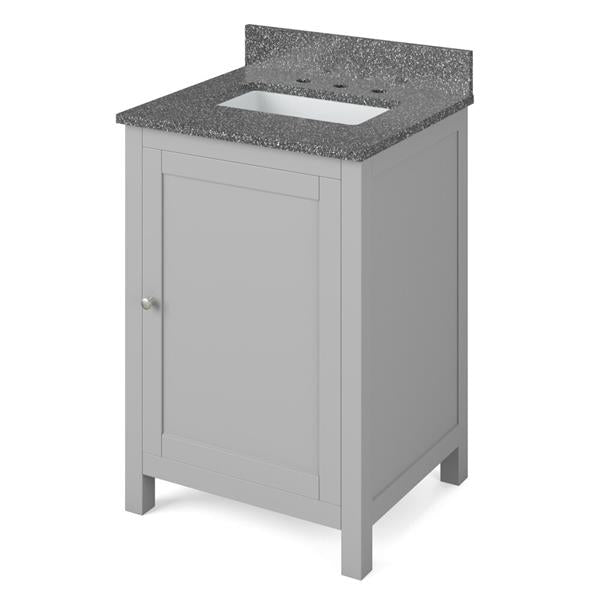 Jeffrey Alexander - 24 Inch Astoria Vanity with Vanity Top and undermount rectangle bowl