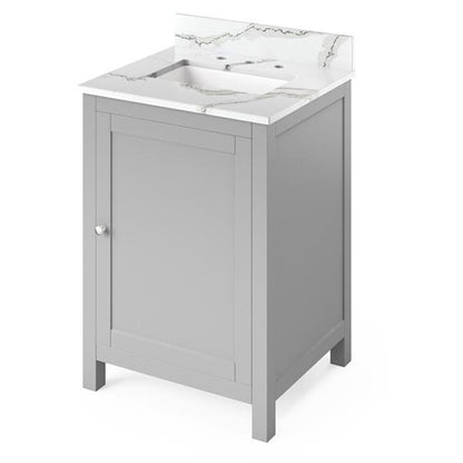 Jeffrey Alexander - 24 Inch Astoria Vanity with Vanity Top and undermount rectangle bowl