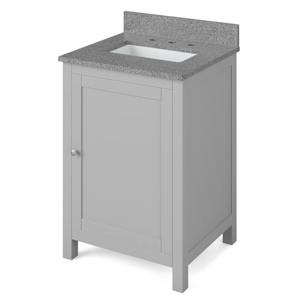 Jeffrey Alexander - 24 Inch Astoria Vanity with Vanity Top and undermount rectangle bowl