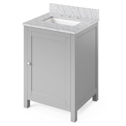 Jeffrey Alexander - 24 Inch Astoria Vanity with Vanity Top and undermount rectangle bowl