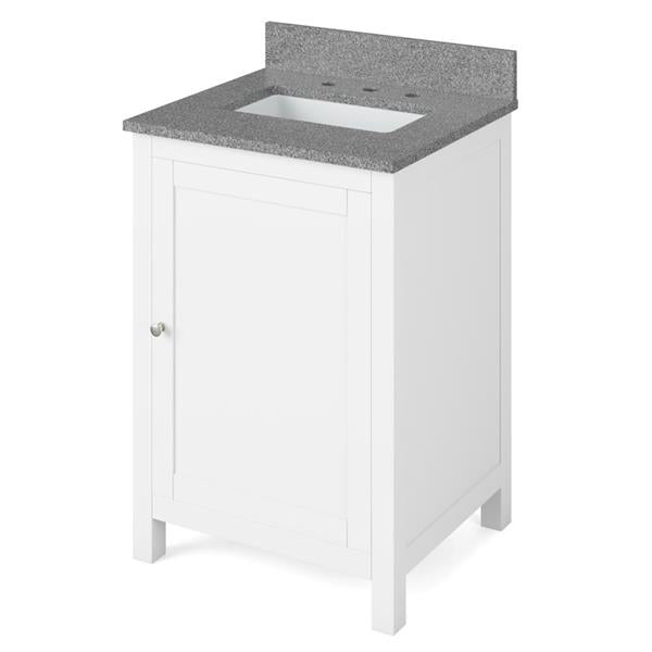 Jeffrey Alexander - 24 Inch Astoria Vanity with Vanity Top and undermount rectangle bowl