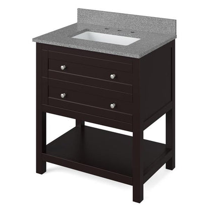Jeffrey Alexander - 30 Inch Astoria Vanity with Vanity Top and undermount rectangle bowl