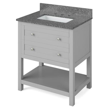 Jeffrey Alexander - 30 Inch Astoria Vanity with Vanity Top and undermount rectangle bowl