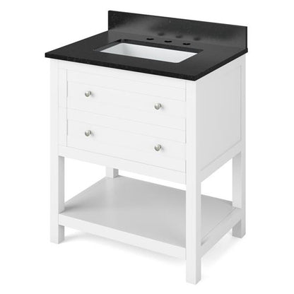 Jeffrey Alexander - 30 Inch Astoria Vanity with Vanity Top and undermount rectangle bowl