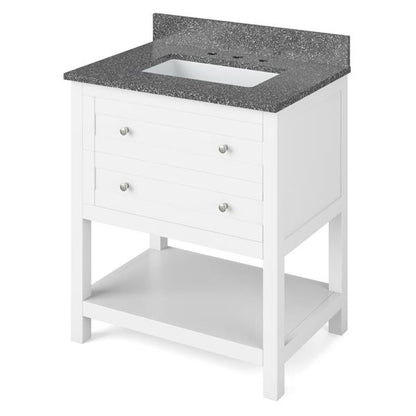 Jeffrey Alexander - 30 Inch Astoria Vanity with Vanity Top and undermount rectangle bowl
