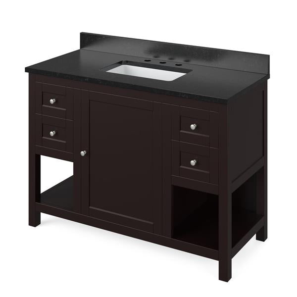 Jeffrey Alexander - 48 Inch Astoria Vanity with Vanity Top and undermount rectangle bowl