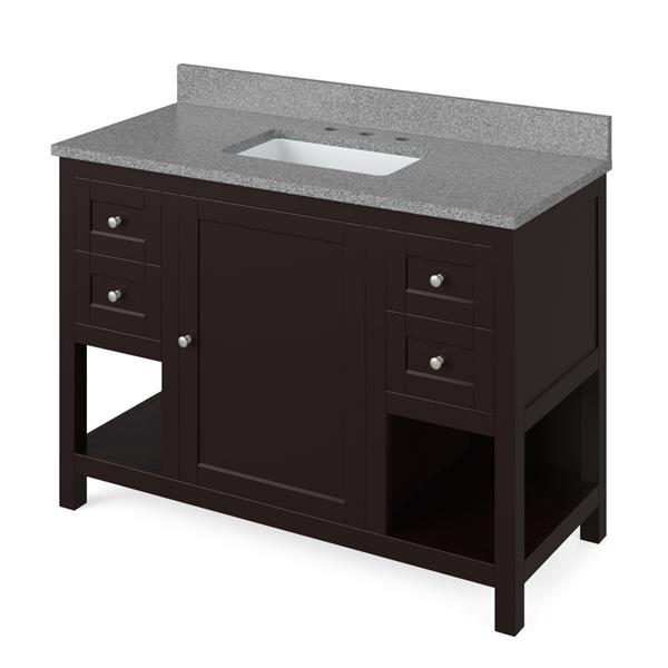 Jeffrey Alexander - 48 Inch Astoria Vanity with Vanity Top and undermount rectangle bowl