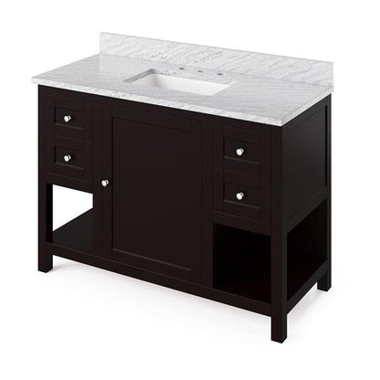 Jeffrey Alexander - 48 Inch Astoria Vanity with Vanity Top and undermount rectangle bowl