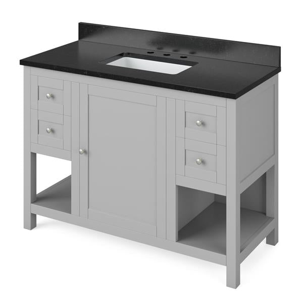 Jeffrey Alexander - 48 Inch Astoria Vanity with Vanity Top and undermount rectangle bowl