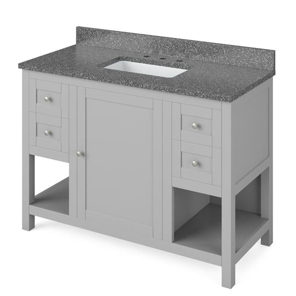 Jeffrey Alexander - 48 Inch Astoria Vanity with Vanity Top and undermount rectangle bowl