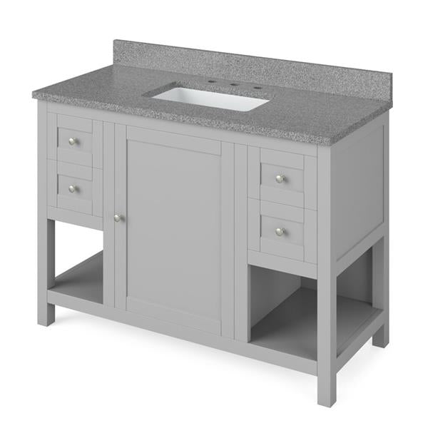 Jeffrey Alexander - 48 Inch Astoria Vanity with Vanity Top and undermount rectangle bowl
