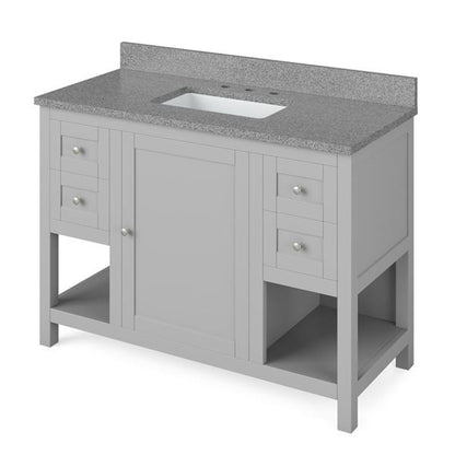 Jeffrey Alexander - 48 Inch Astoria Vanity with Vanity Top and undermount rectangle bowl