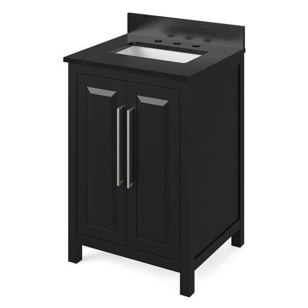 Jeffrey Alexander - 24 Inch Cade Vanity with Vanity Top and undermount rectangle bowl