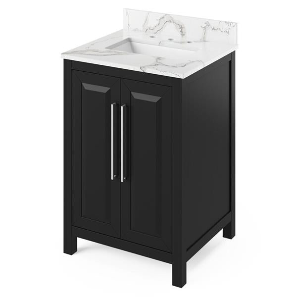 Jeffrey Alexander - 24 Inch Cade Vanity with Vanity Top and undermount rectangle bowl