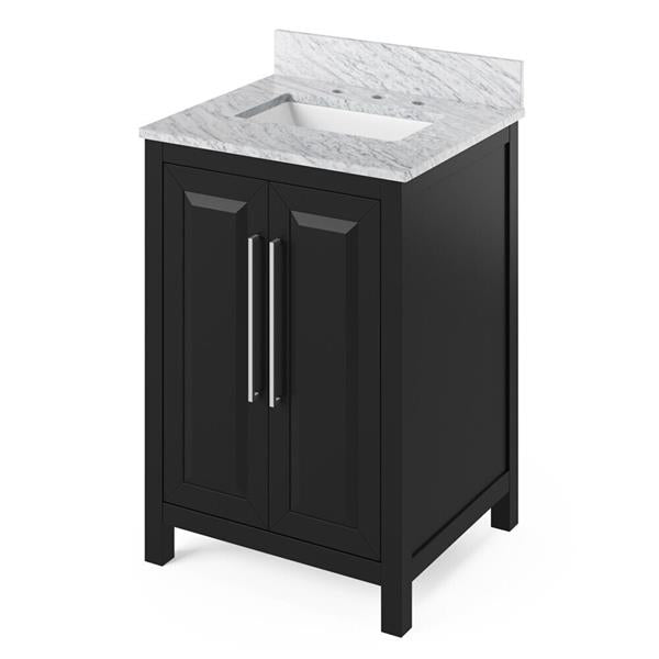 Jeffrey Alexander - 24 Inch Cade Vanity with Vanity Top and undermount rectangle bowl