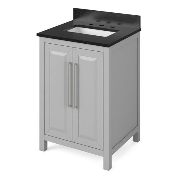 Jeffrey Alexander - 24 Inch Cade Vanity with Vanity Top and undermount rectangle bowl