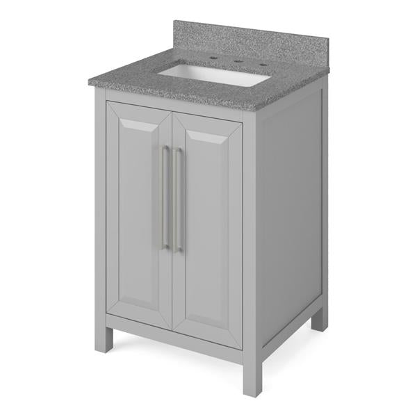 Jeffrey Alexander - 24 Inch Cade Vanity with Vanity Top and undermount rectangle bowl