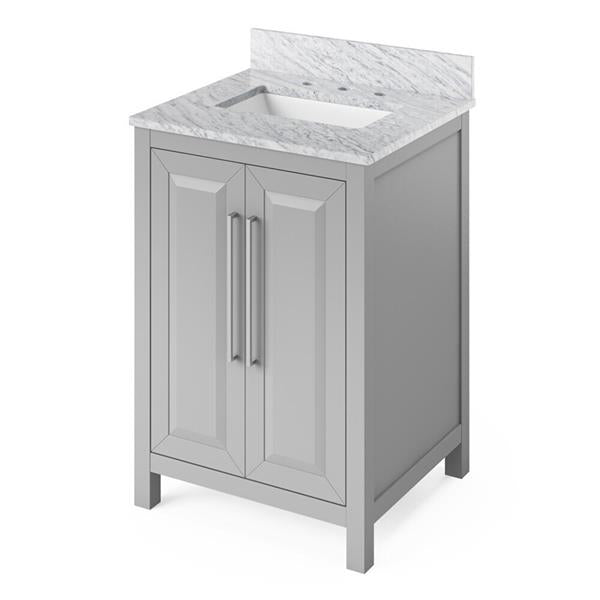 Jeffrey Alexander - 24 Inch Cade Vanity with Vanity Top and undermount rectangle bowl