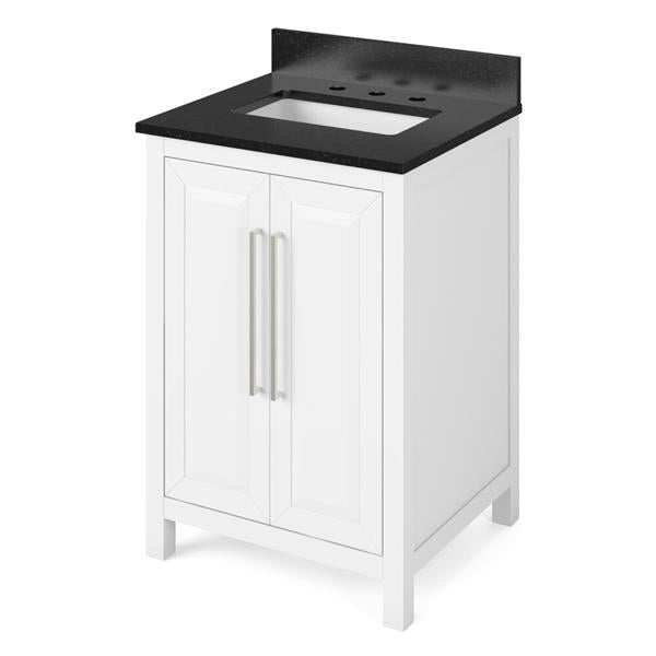 Jeffrey Alexander - 24 Inch Cade Vanity with Vanity Top and undermount rectangle bowl