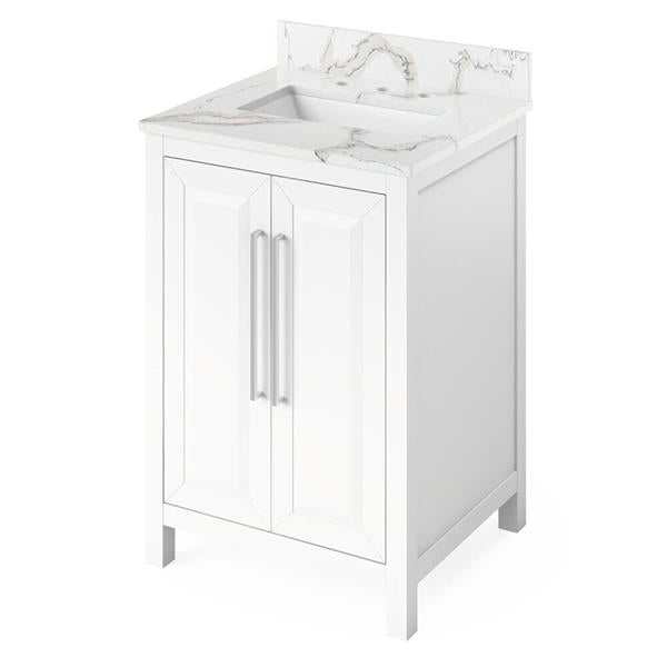 Jeffrey Alexander - 24 Inch Cade Vanity with Vanity Top and undermount rectangle bowl