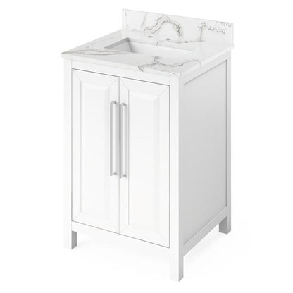 Jeffrey Alexander - 24 Inch Cade Vanity with Vanity Top and undermount rectangle bowl