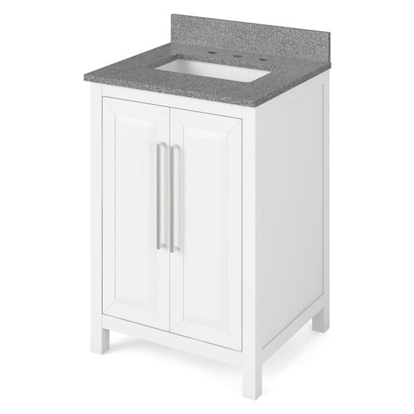 Jeffrey Alexander - 24 Inch Cade Vanity with Vanity Top and undermount rectangle bowl
