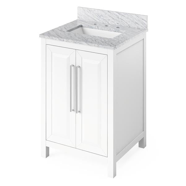 Jeffrey Alexander - 24 Inch Cade Vanity with Vanity Top and undermount rectangle bowl