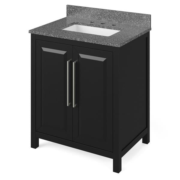 Jeffrey Alexander - 30 Inch Cade Vanity with Vanity Top and undermount rectangle bowl