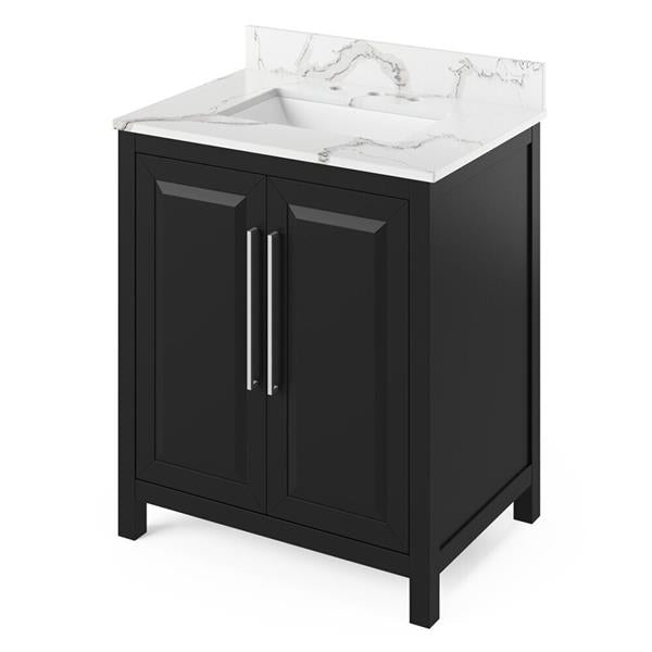 Jeffrey Alexander - 30 Inch Cade Vanity with Vanity Top and undermount rectangle bowl