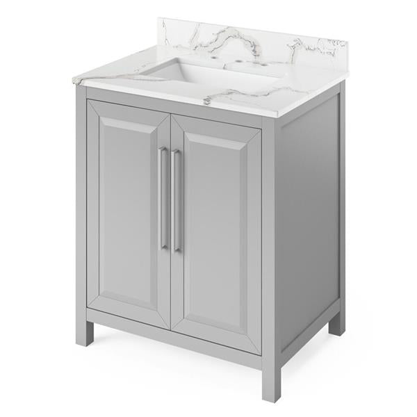 Jeffrey Alexander - 30 Inch Cade Vanity with Vanity Top and undermount rectangle bowl